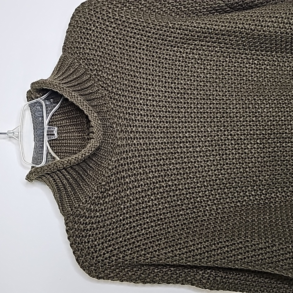 Olive Green Turtleneck Sweater Size Medium